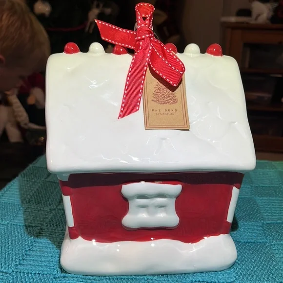 Rae dunn SANTAS WORKSHOP birdhouse - Picture 2 of 8